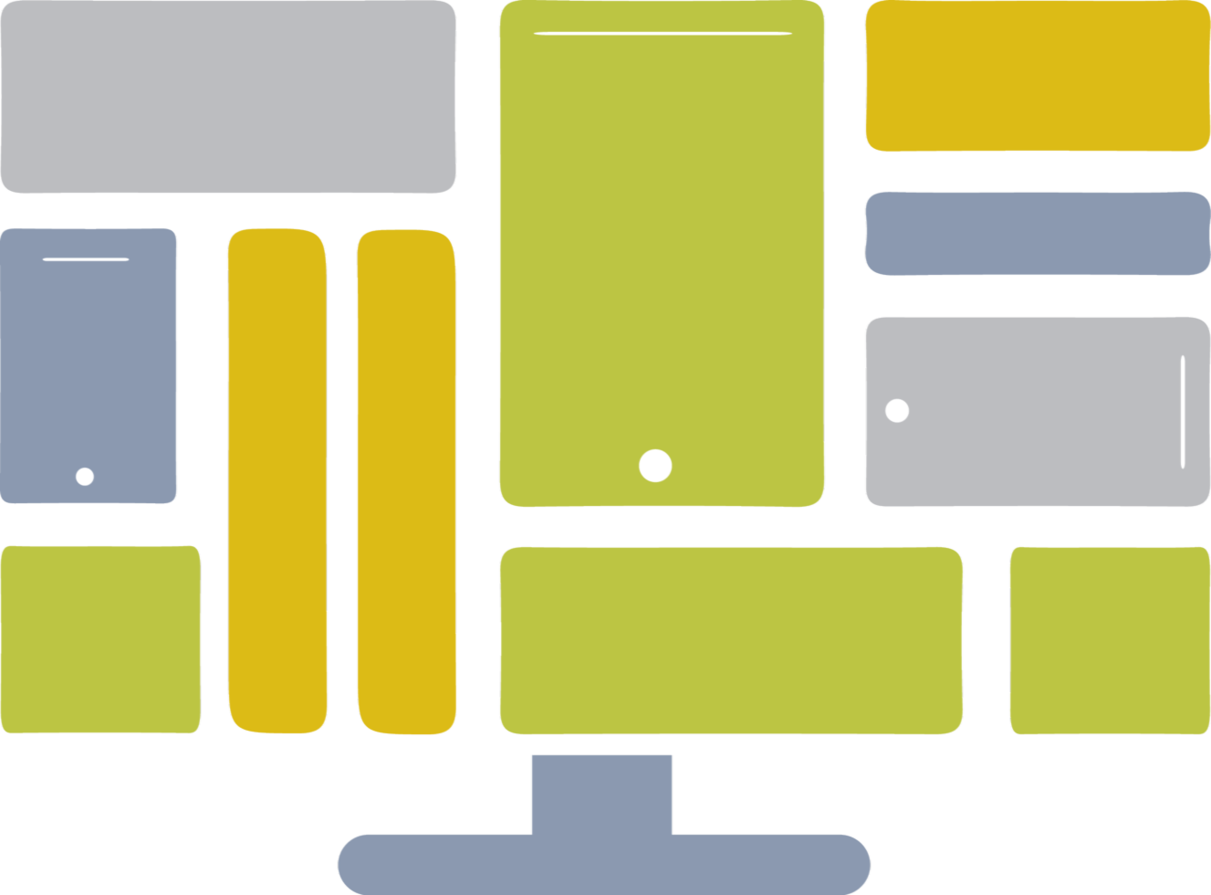 Un même contenu affiché sur écran, tablette et mobile